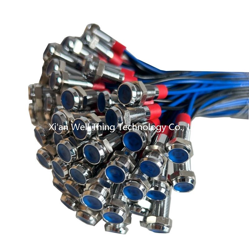 6MM IP66 Waterproof Metal Indicator Light Warning LED 3V 6V 12V 24V With Wire 15CM