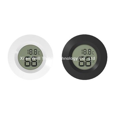 Mini Round LCD Digital Temperature And Humidity Meter TPM-40 Hygrometer Plastic With Battery