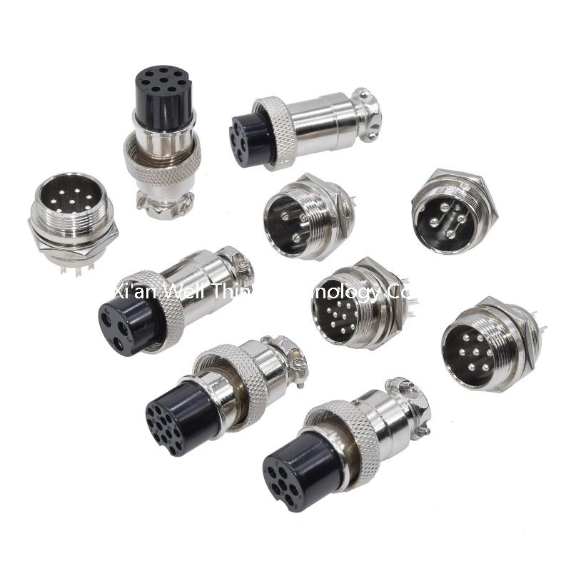 GX20 Aviation Plug Socket 20MM Plug-in Male Female 2/3/4/5/6/7/8/9/10/12 Core