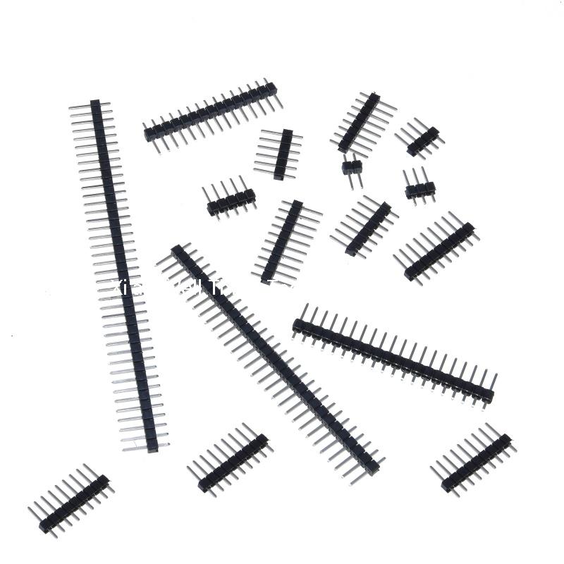 2.54MM Pin Header Connector Straight Single Row 1*2P/3P/4P/5P/6P/7P/8P/10P/12P/20P-40P