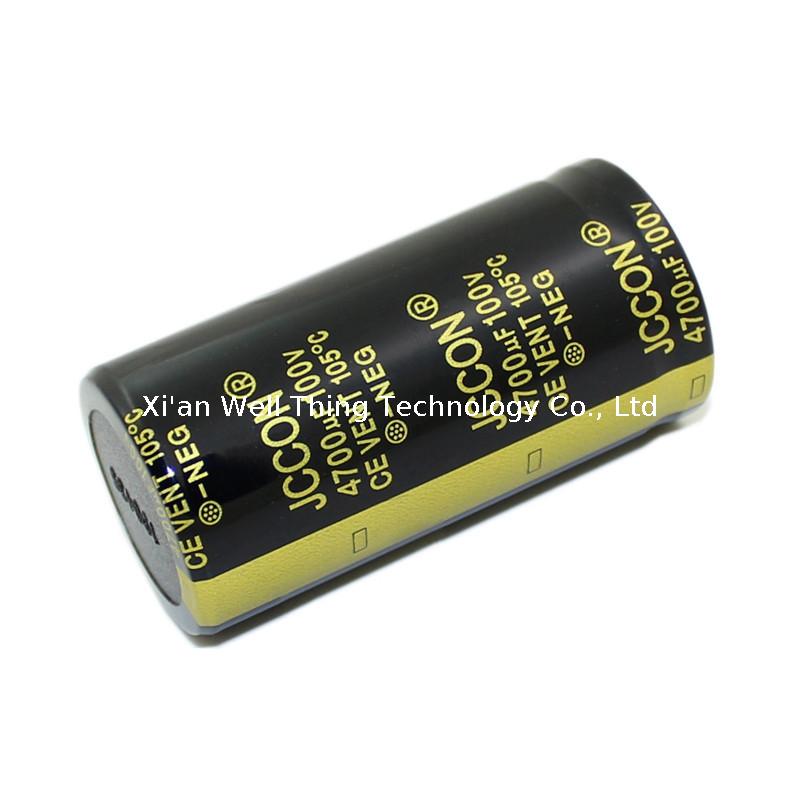 JCCON 100V 4700UF Capacitor Black Gold Power Supply Audio Amplifier Inverter Capacitor 30x50MM