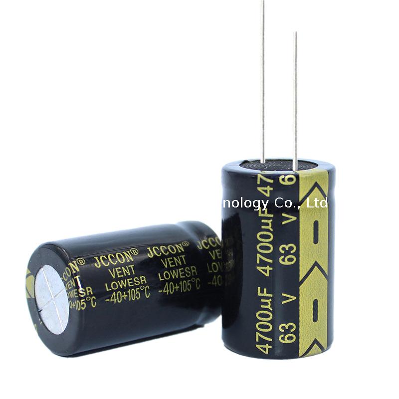 JCCON 63V 4700UF Capacitor Power Supply Audio Amplifier Aluminum Electrolytic Capacitor 22x40MM